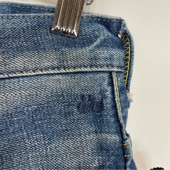 Tu Es Mon Tresor Japan Selvedge Denim Button Fly Bow Jeans - Picture 10 of 13